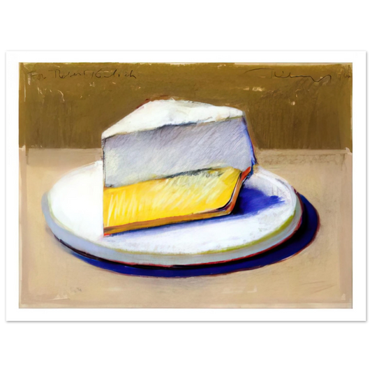 Wayne Thiebaud - Lemon Meringue Pie - 1964 Wall Art - 21x29.7 cm / 8x12" - Fine Art Poster-canvas - -