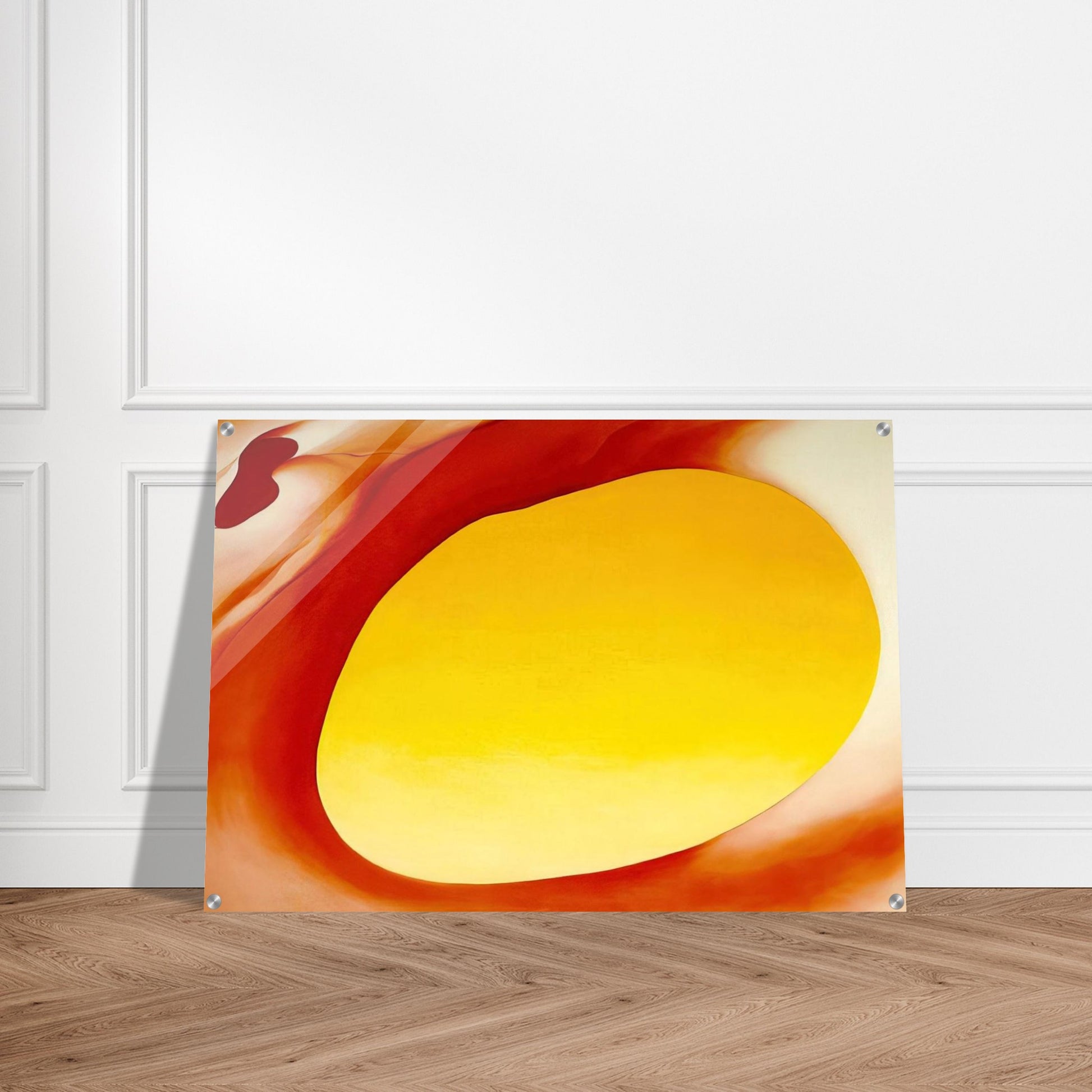 Pelvis Series - Red with Yellow - Georgia O'Keeffe Acrylic Print - 70x100 cm / 28x40″ inches