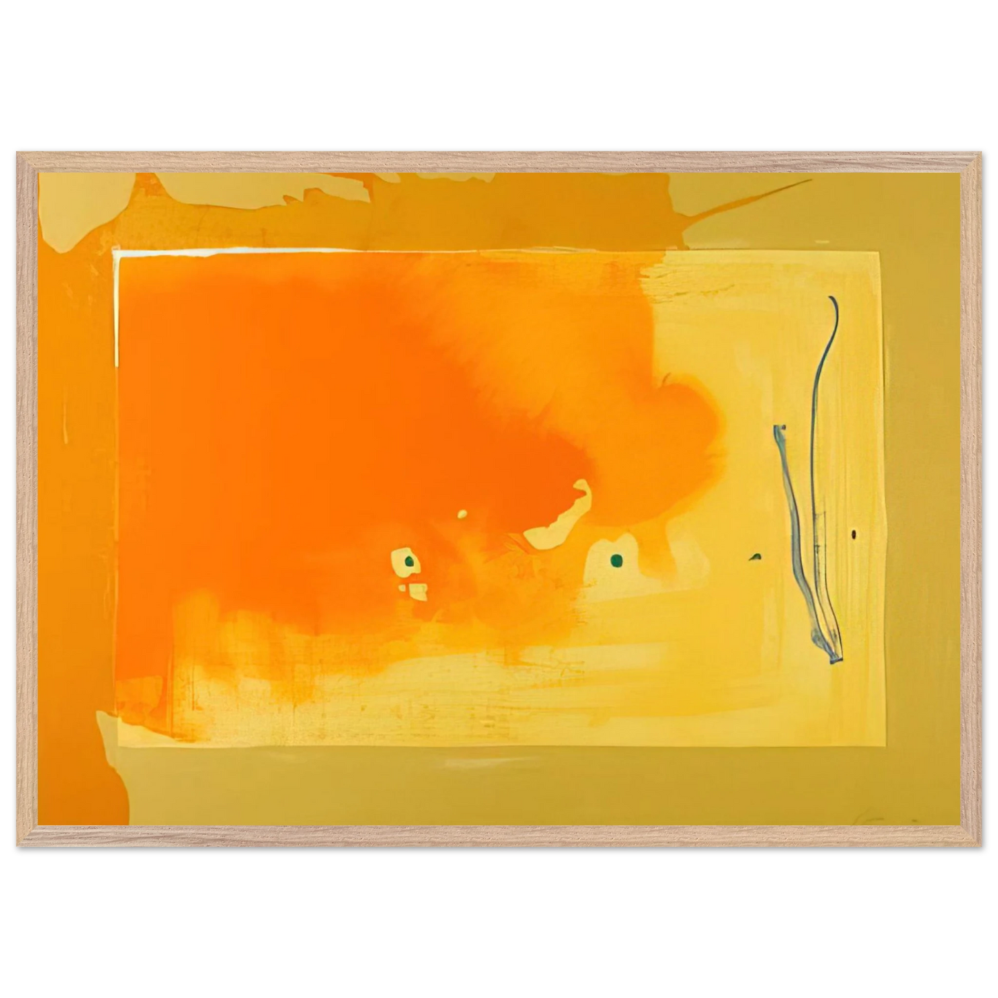 Helen Frankenthaler - Bilbao - 1998 Wall art - 70x100 cm / 28x40 inches - Premium Wooden Framed Poster With Fine Art Paper-canvas - Wood frame