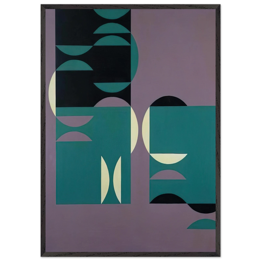 4 temas circulares - 1953 - Tomas Maldonado 70x100 cm / 28x40 inches Framed Art Print – Black Wooden Frame