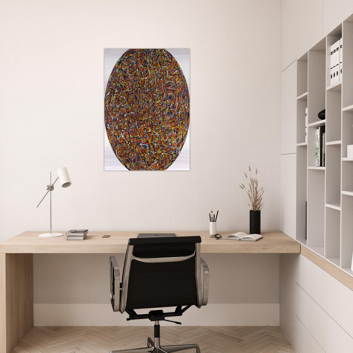 Lines in All Directions - Sol LeWitt Brushed Aluminum Print - 70x100 cm / 28x40 inches | Sol LeWitt Aluminum Print | Sol LeWitt Prints