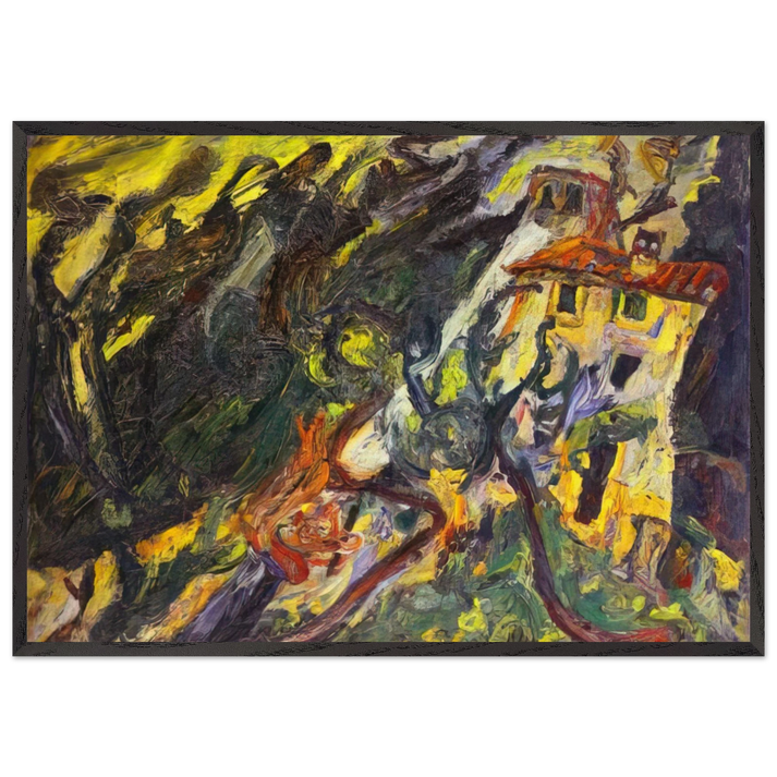 GORGE DE LOUP SUR VENCE - Chaim Soutine 70x100 cm / 28x40 inches Framed Art Print – Black Wooden Frame