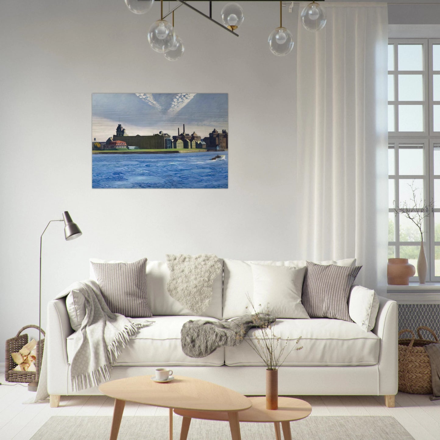 Blackwell s Island - Edward Hopper Brushed Aluminum Print - 70x100 cm / 28x40 inches | Edward Hopper Aluminum Print | Edward Hopper Prints