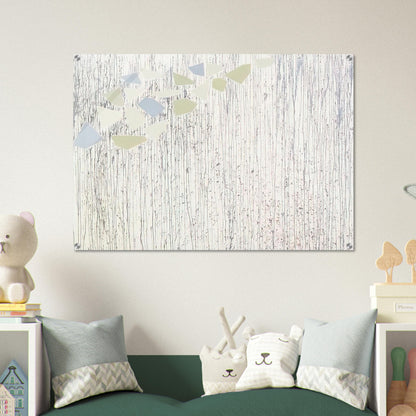 Pale colors on runs - Abstract Expressionism - Robert Goodnough Acrylic Print - 70x100 cm / 28x40″ inches