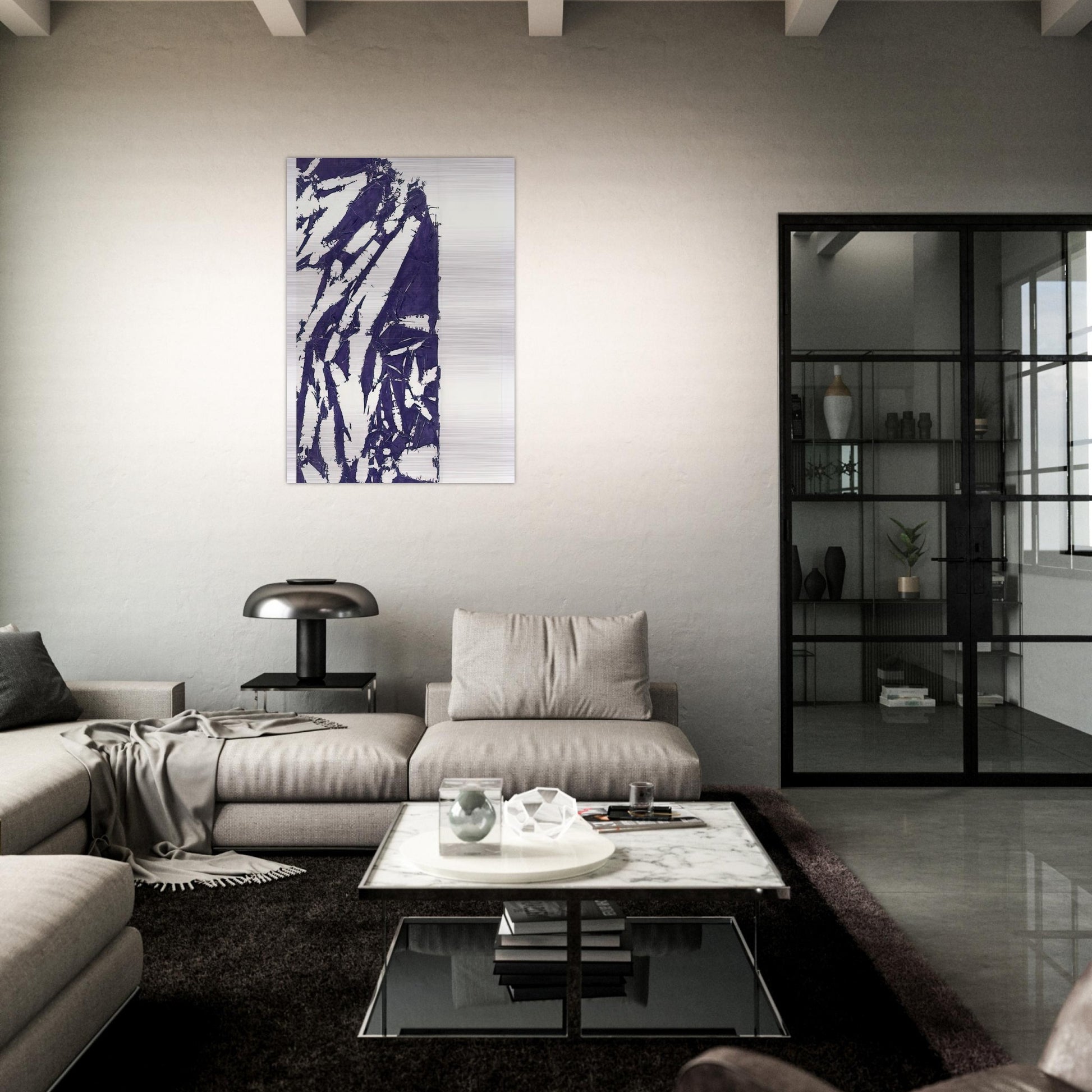 Laissée - 1995 - Simon Hantai Brushed Aluminum Print - 70x100 cm / 28x40 inches | Simon Hantai Aluminum Print | Simon Hantai Prints