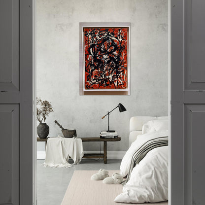 FREE FORM 1946 - Jackson Pollock Brushed Aluminum Print - 70x100 cm / 28x40 inches | Jackson Pollock Aluminum Print | Jackson Pollock Prints