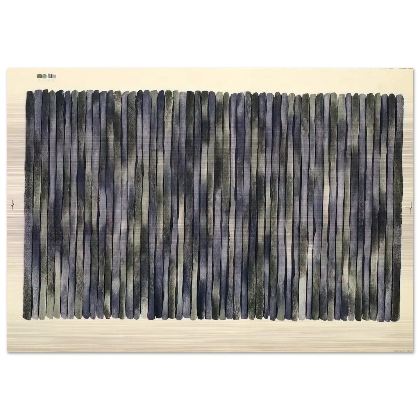 Adam's Rib - 1980 - Gene Davis Brushed Aluminum Print - 70x100 cm / 28x40 inches | Gene Davis Aluminum Print | Gene Davis Prints