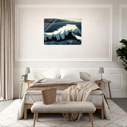 A Sounding of Surf - Eyvind Earle Acrylic Print - 70x100 cm / 28x40″ inches