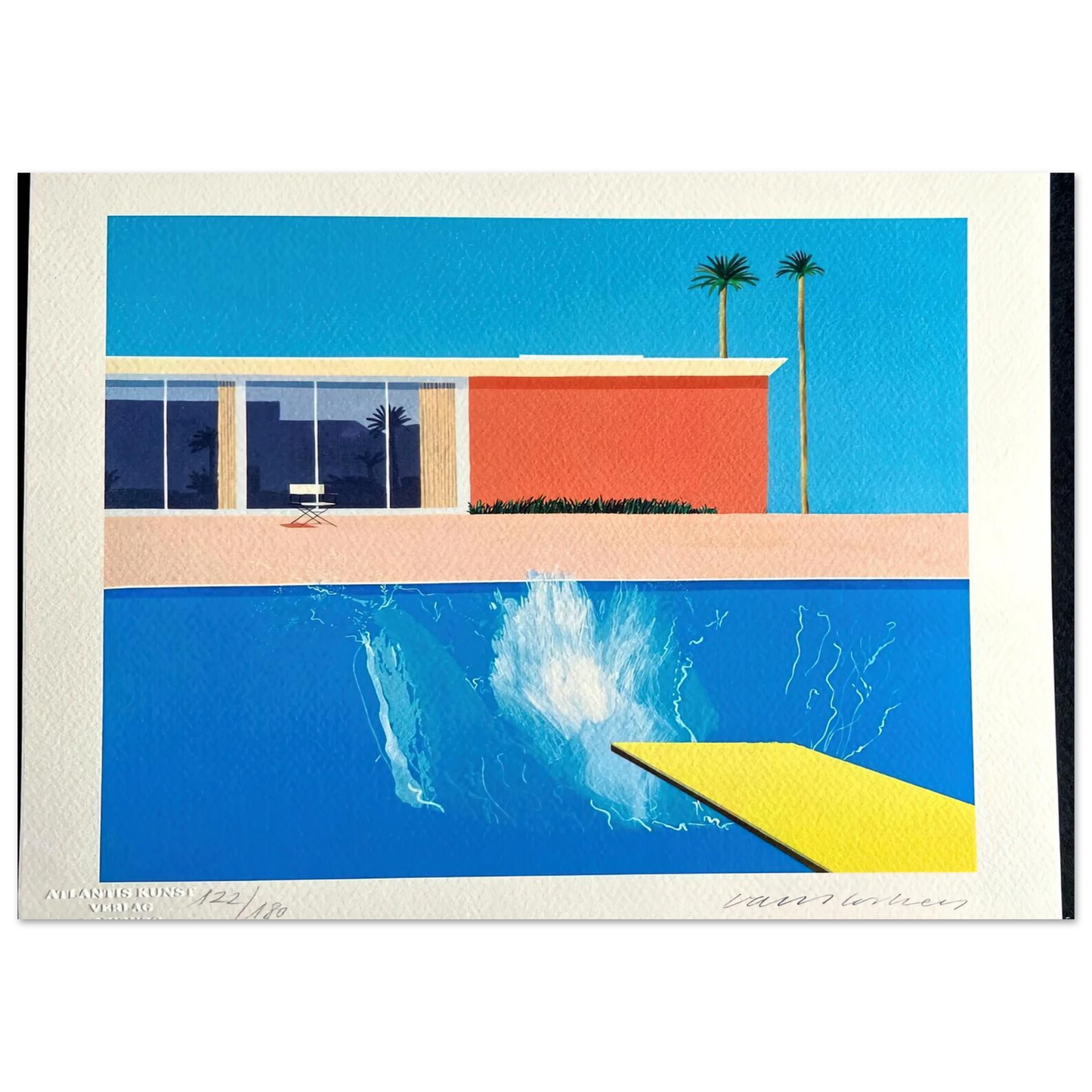 David Hockney - David Hockney Wall art - 15x20 cm / 6x8 inches - Premium Wooden Framed Poster With Fine Art Paper-canvas - Black frame