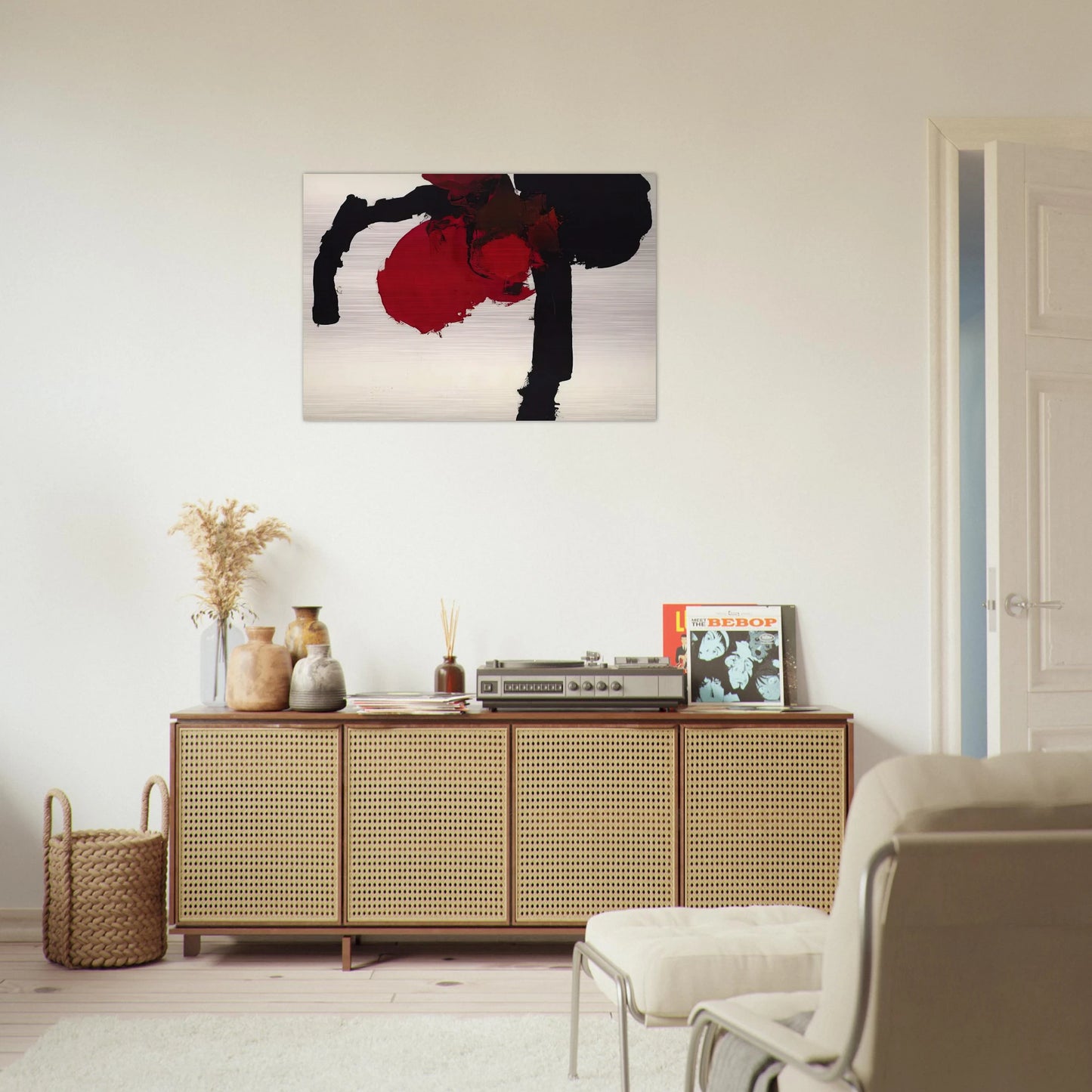 COMPOSITION 1964 - Luis Feito Brushed Aluminum Print - 70x100 cm / 28x40 inches | Luis Feito Aluminum Print | Luis Feito Prints
