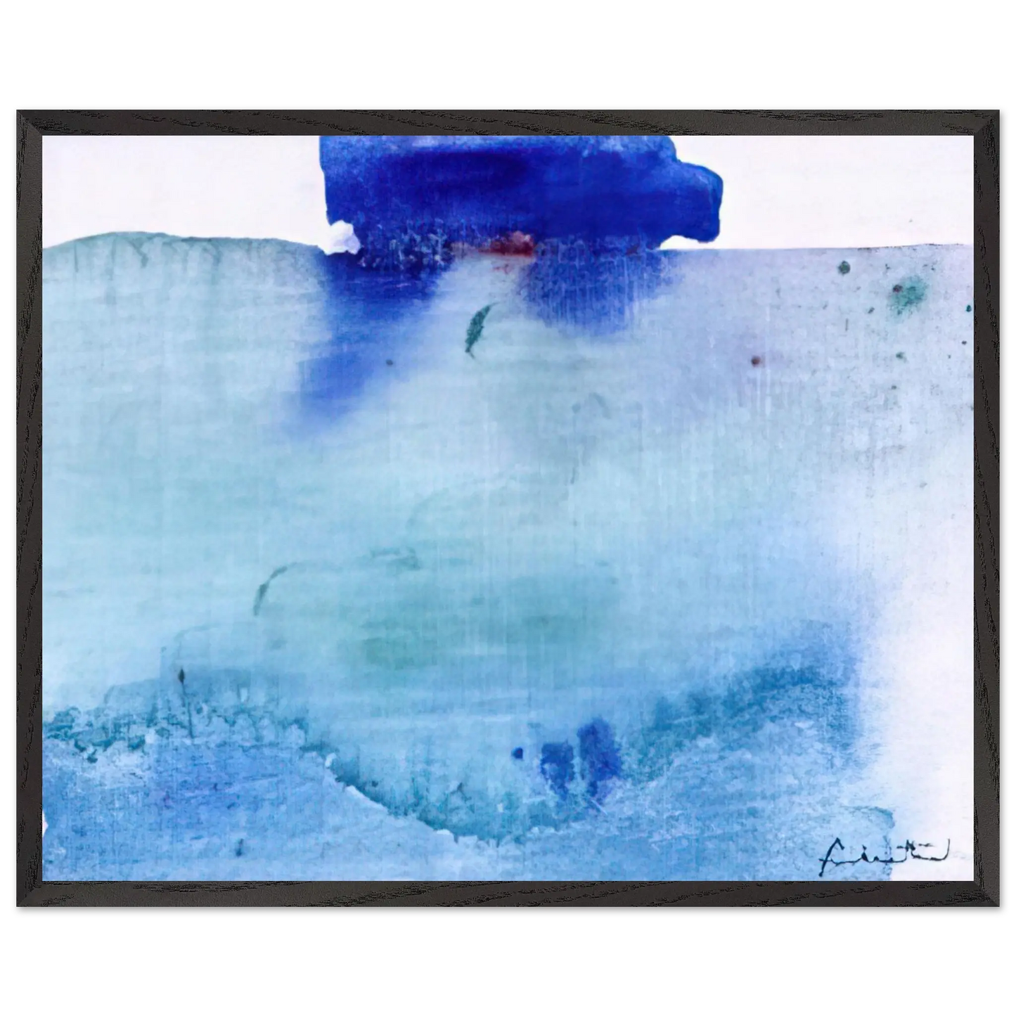 Helen Frankenthaler - Untitled - 1982 Wall art - 20x25 cm / 8x10 inches - Premium Wooden Framed Poster With Fine Art Paper - White frame