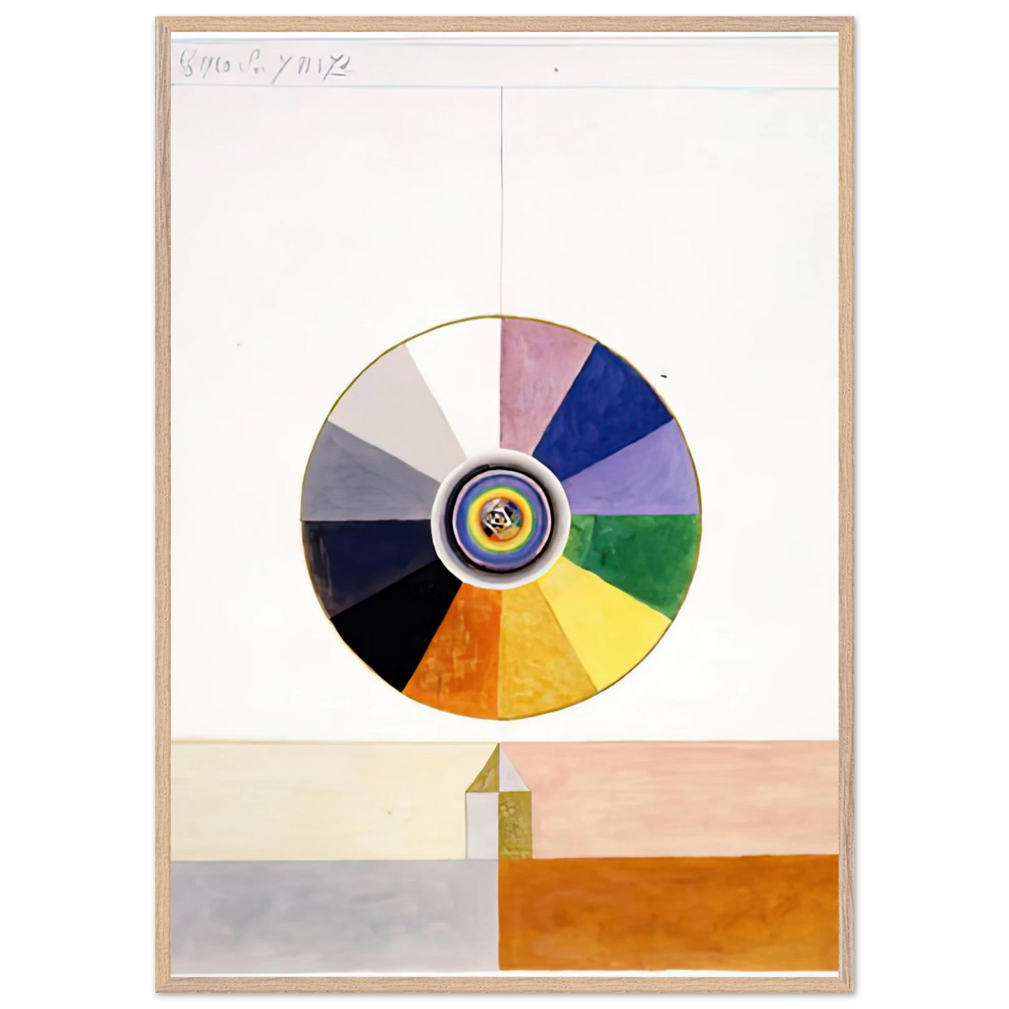 Hilma af Klint - SERIES VII NO 7D 1920 Wall art - A3 (29.7 x 42  cm) - Premium Wooden Framed Poster With Fine Art Paper-canvas - White frame