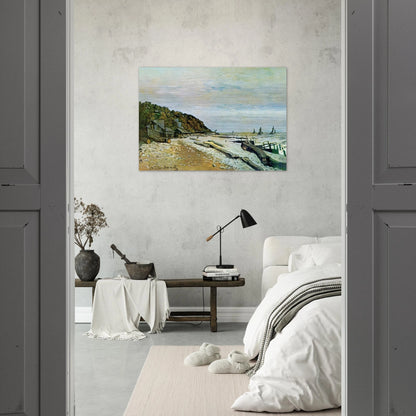 Boatyard near Honfleur - claude monet Brushed Aluminum Print - 70x100 cm / 28x40 inches | claude monet Aluminum Print | claude monet Prints