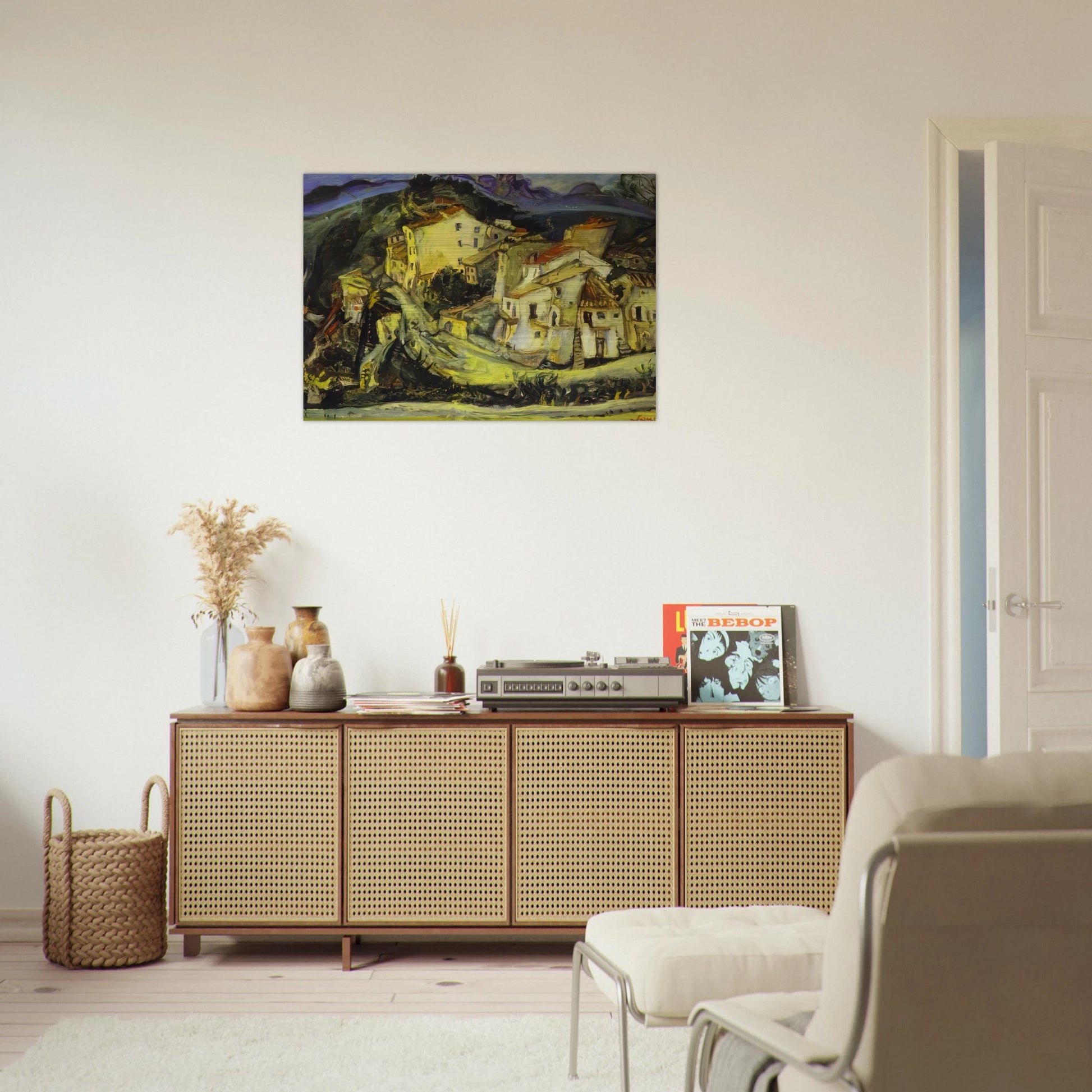 HOUSES OF CAGNES - Chaim Soutine Brushed Aluminum Print - 70x100 cm / 28x40 inches | Chaim Soutine Aluminum Print | Chaim Soutine Prints