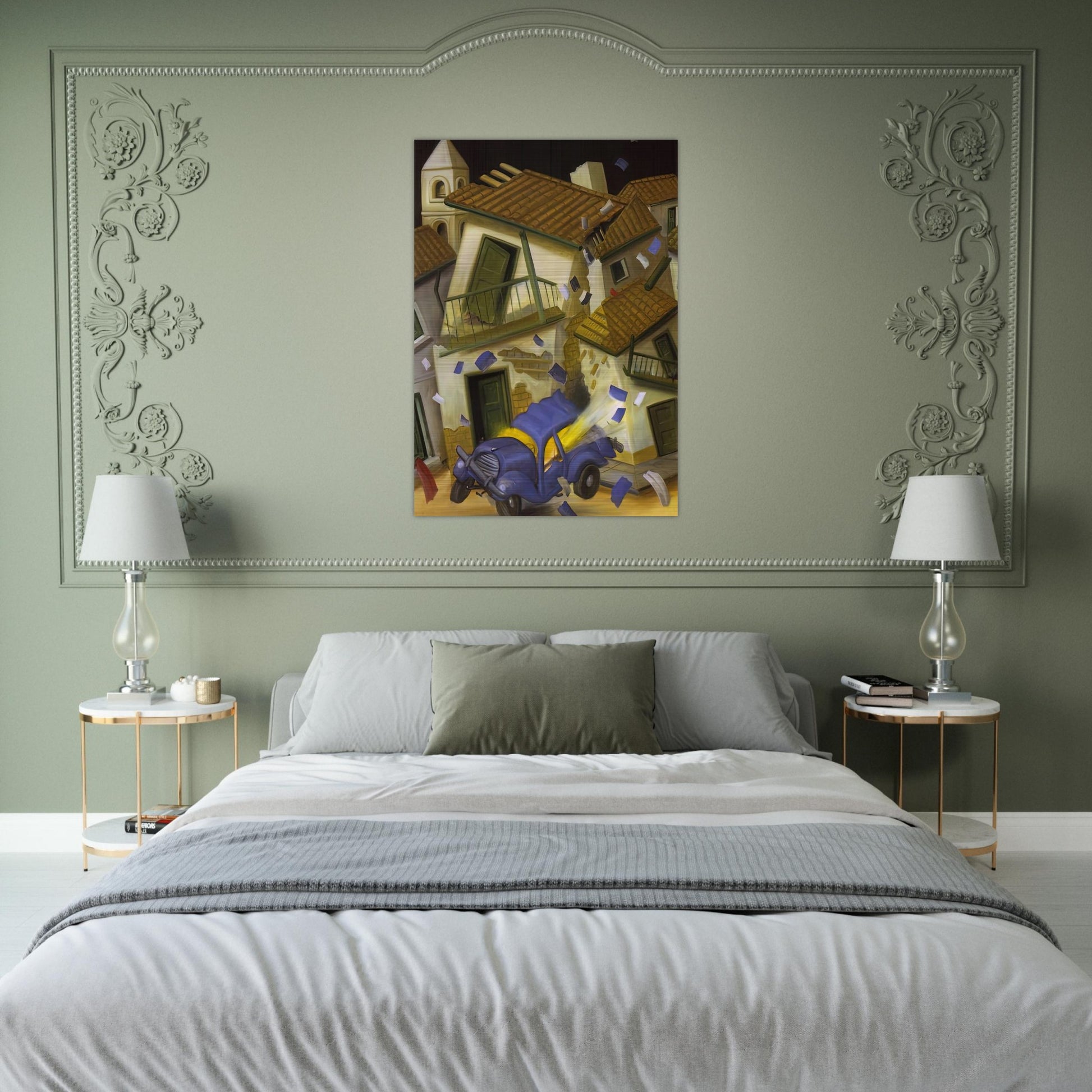 CAR BOMB - Fernando Botero Brushed Aluminum Print - 70x100 cm / 28x40 inches | Fernando Botero Aluminum Print | Fernando Botero Prints