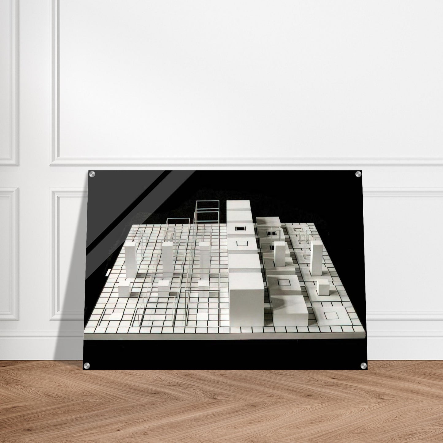 Serial Project #1 ABCD - Sol LeWitt Acrylic Print - 70x100 cm / 28x40″ inches