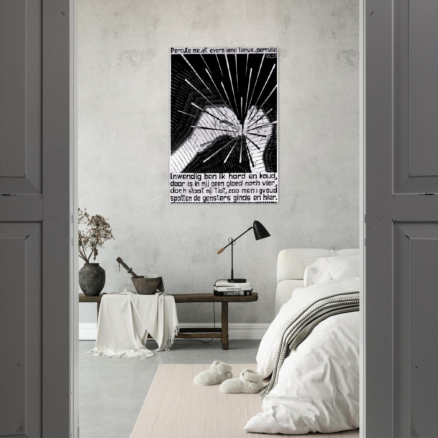 EMBLEMATA FLINT - MC Escher Brushed Aluminum Print - 70x100 cm / 28x40 inches | MC Escher Aluminum Print | MC Escher Prints