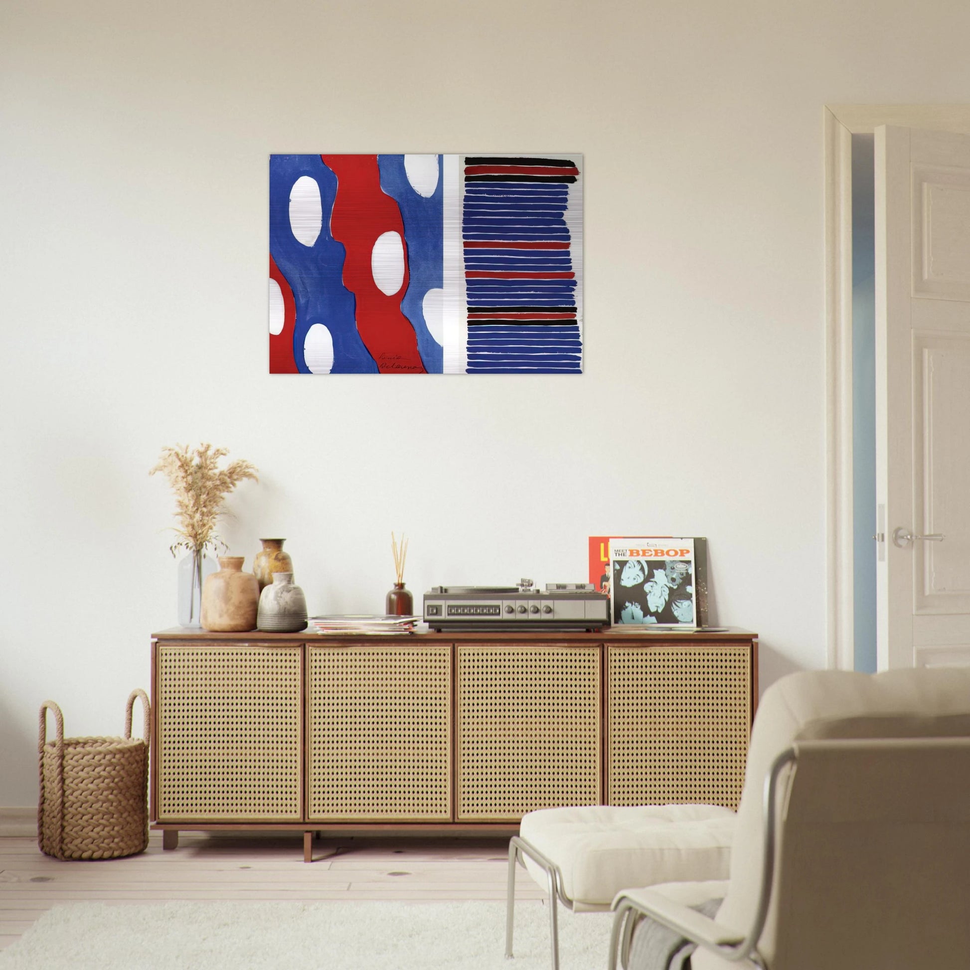 TISSU PROJECT - Sonia Delaunay Brushed Aluminum Print - 70x100 cm / 28x40 inches | Sonia Delaunay Aluminum Print | Sonia Delaunay Prints