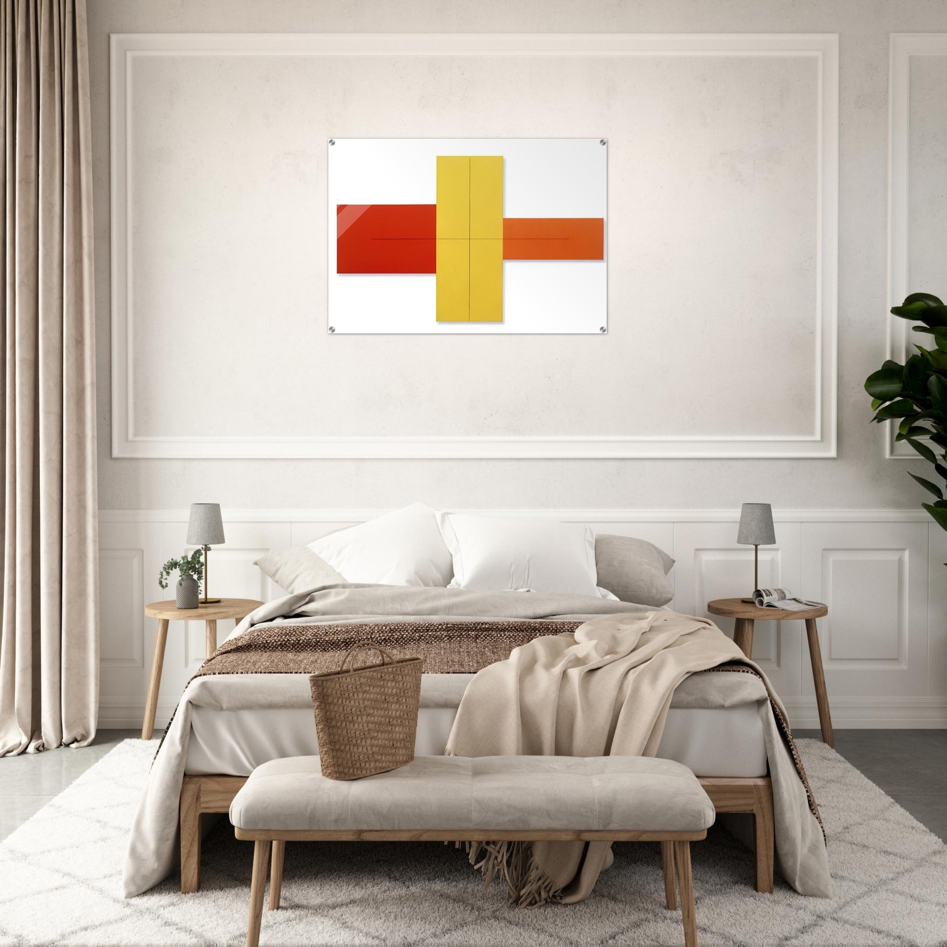 WITHIN RED YELLOW ORANGE 1981 - Robert Mangold Acrylic Print - 70x100 cm / 28x40″ inches | Robert Mangold Wall Art | Robert Mangold Prints