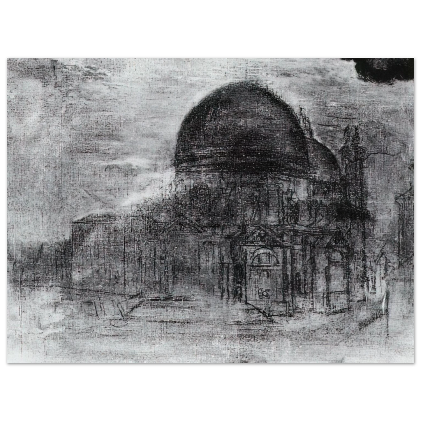 Salvador Dali - CATHEDRAL UNFINISHED  75x100 cm / 30x40inches Fine Art Poster