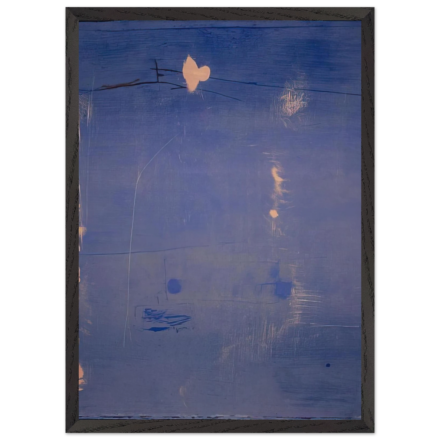 Helen Frankenthaler - Cameo - 1980 Wall art - A2 (42 x 59.4  cm) - Premium Wooden Framed Poster With Fine Art Paper-canvas - Wood frame