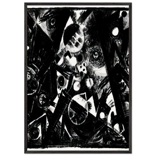 Komposition - 1919 - Johannes Itten 70x100 cm / 28x40 inches Framed Art Print – Black Wooden Frame