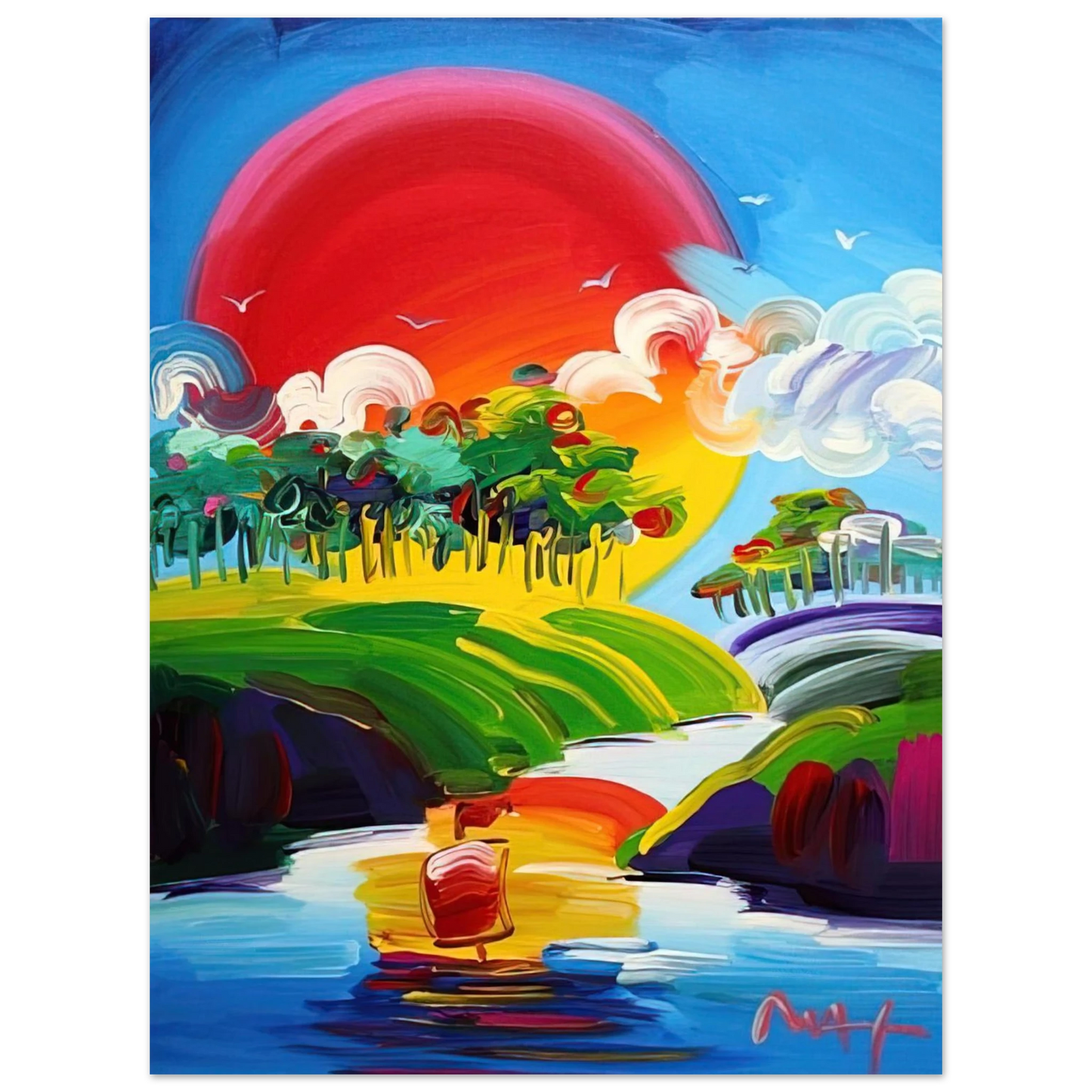 Peter Max - WITHOUT BORDERS 2011  75x100 cm / 30x40inches Fine Art Poster