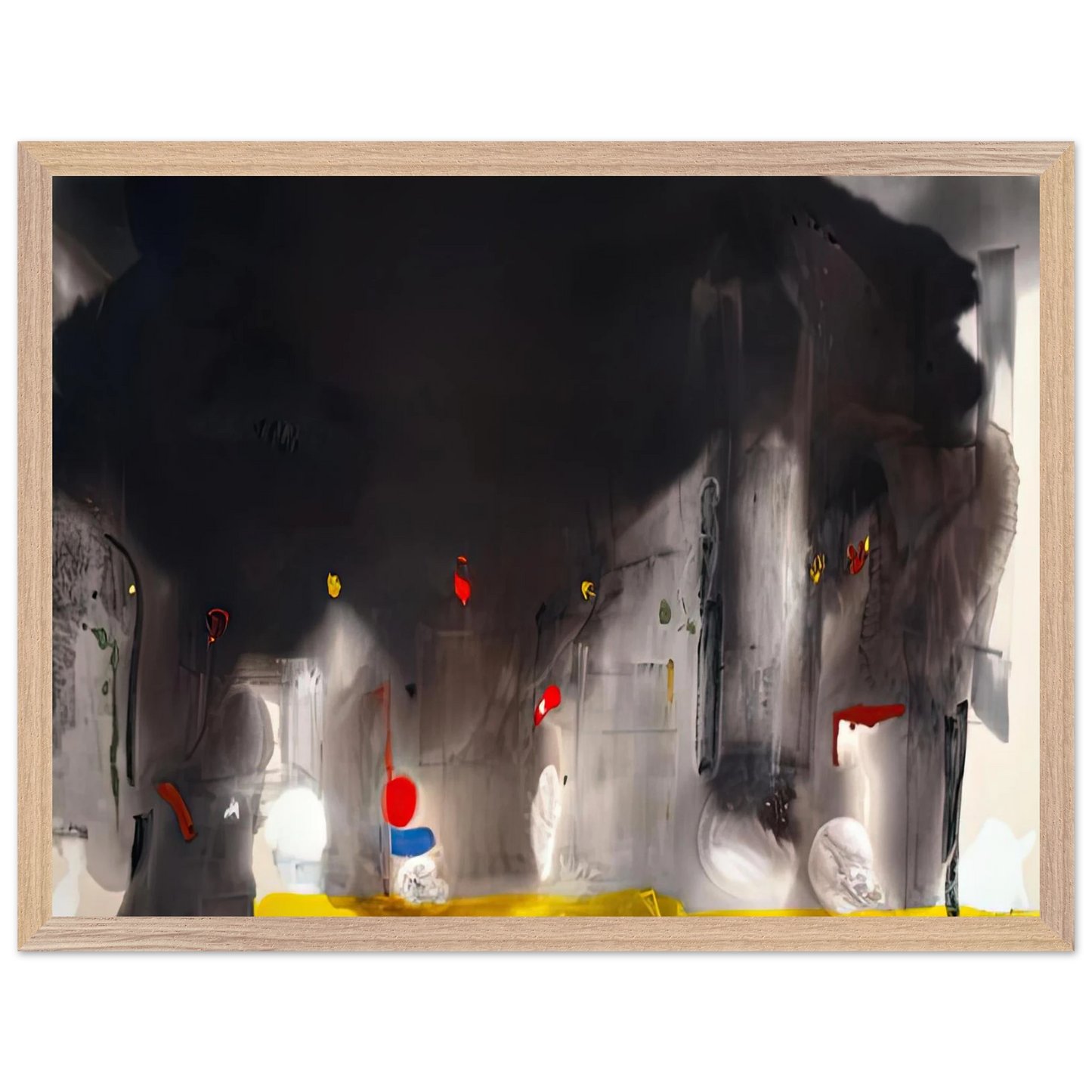 Helen Frankenthaler - Casanova, 1988- Wall Art - 60x80 cm / 24x32 inches - Premium Wooden Framed Poster With Fine Art Paper-canvas - Black frame