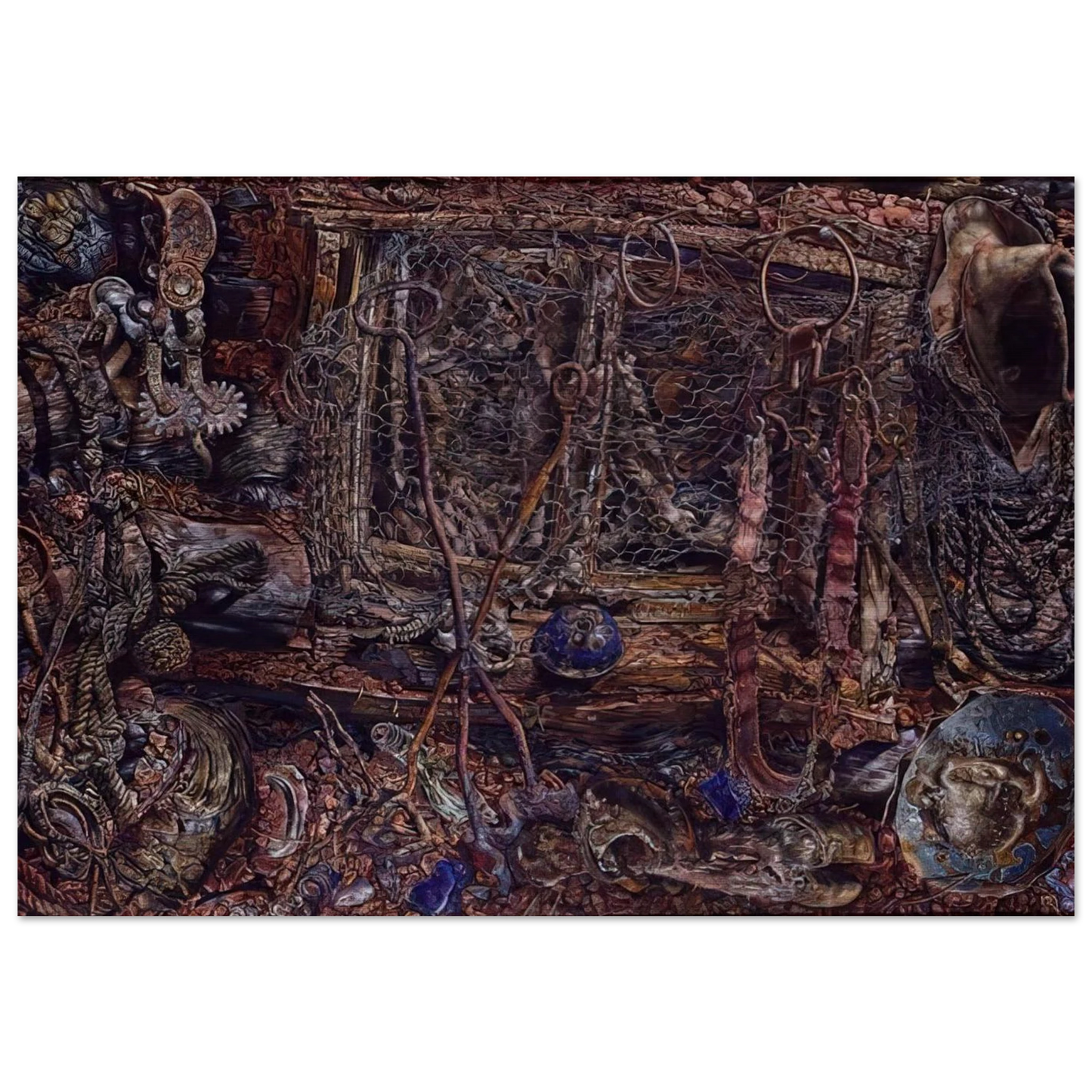 THE RUSTLERS 1962 - Ivan Albright Brushed Aluminum Print - 70x100 cm / 28x40 inches | Ivan Albright Aluminum Print | Ivan Albright Prints
