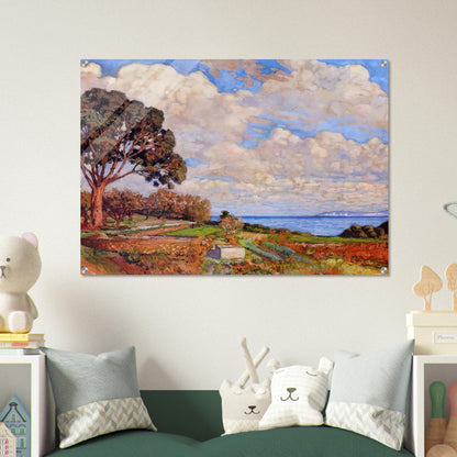 LARGE TREE NEAR THE SEA 1919 - Theo van Rysselberghe Acrylic Print - 70x100 cm / 28x40″ inches