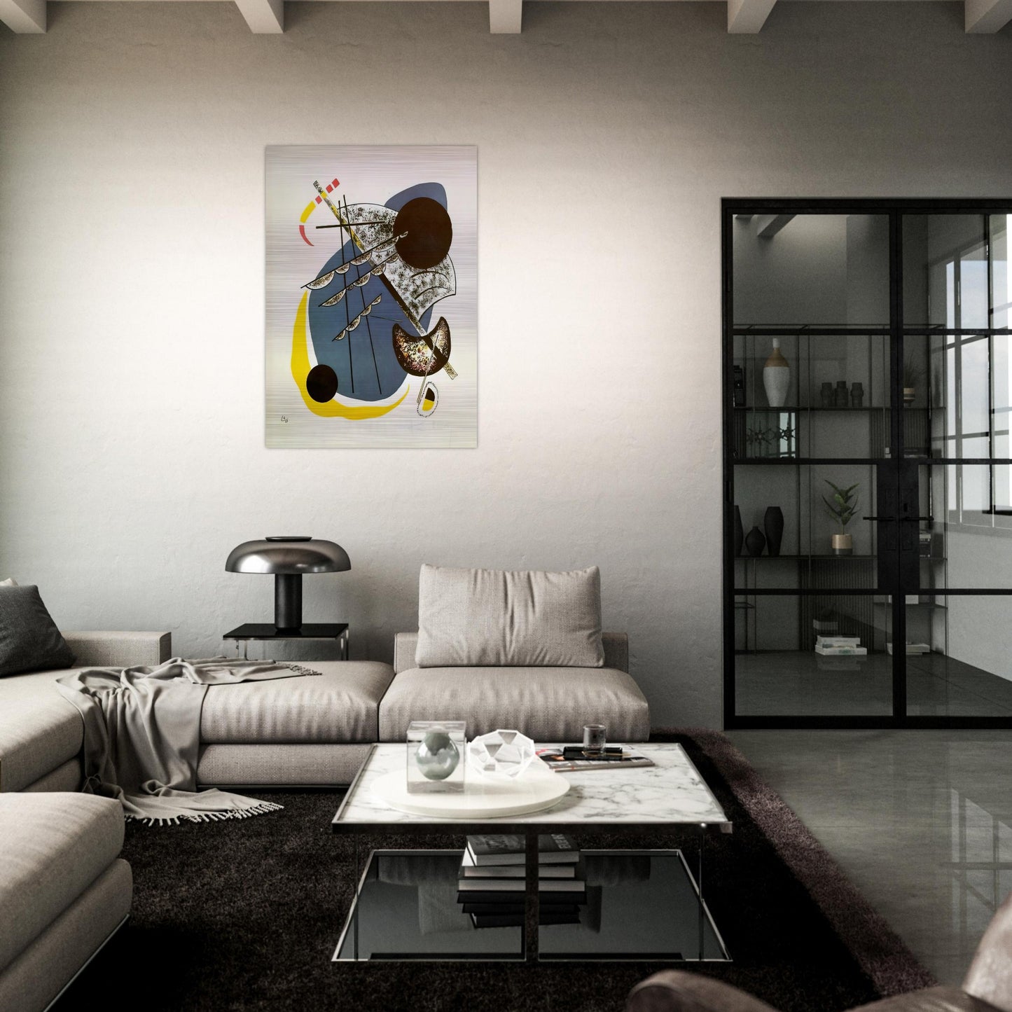 SMALL WORLDS II 1922 - Wassily Kandinsky Brushed Aluminum Print - 70x100 cm / 28x40 inches | Wassily Kandinsky Aluminum Print | Wassily Kandinsky Prints