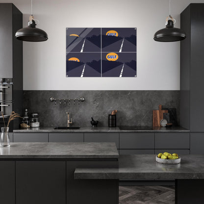 June Moon - 1963 - Allan D Arcangelo Acrylic Print - 70x100 cm / 28x40″ inches | Allan D Arcangelo Wall Art | Allan D Arcangelo Prints