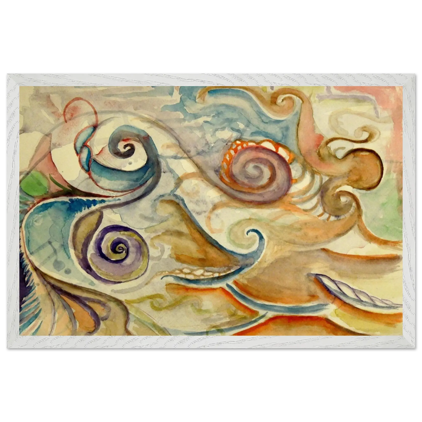 Walter Inglis Anderson - Walter Anderson Wall art - 28x43  cm / XL (11x17 Inches) - Premium Wooden Framed Poster With Fine Art Paper - White frame