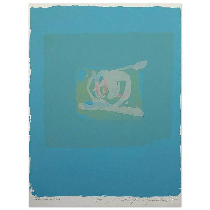 Adja Yunkers - Plentitude in Blue - 1975  75x100 cm / 30x40inches Fine Art Poster