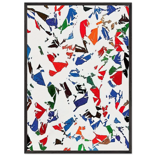 Blancs - 1973 - Simon Hantai 70x100 cm / 28x40 inches Framed Art Print – Black Wooden Frame