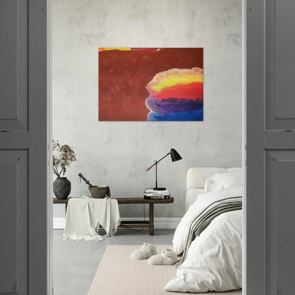 Brown Wall - 1970 - Ronnie Landfield Brushed Aluminum Print - 70x100 cm / 28x40 inches | Ronnie Landfield Aluminum Print | Ronnie Landfield Prints