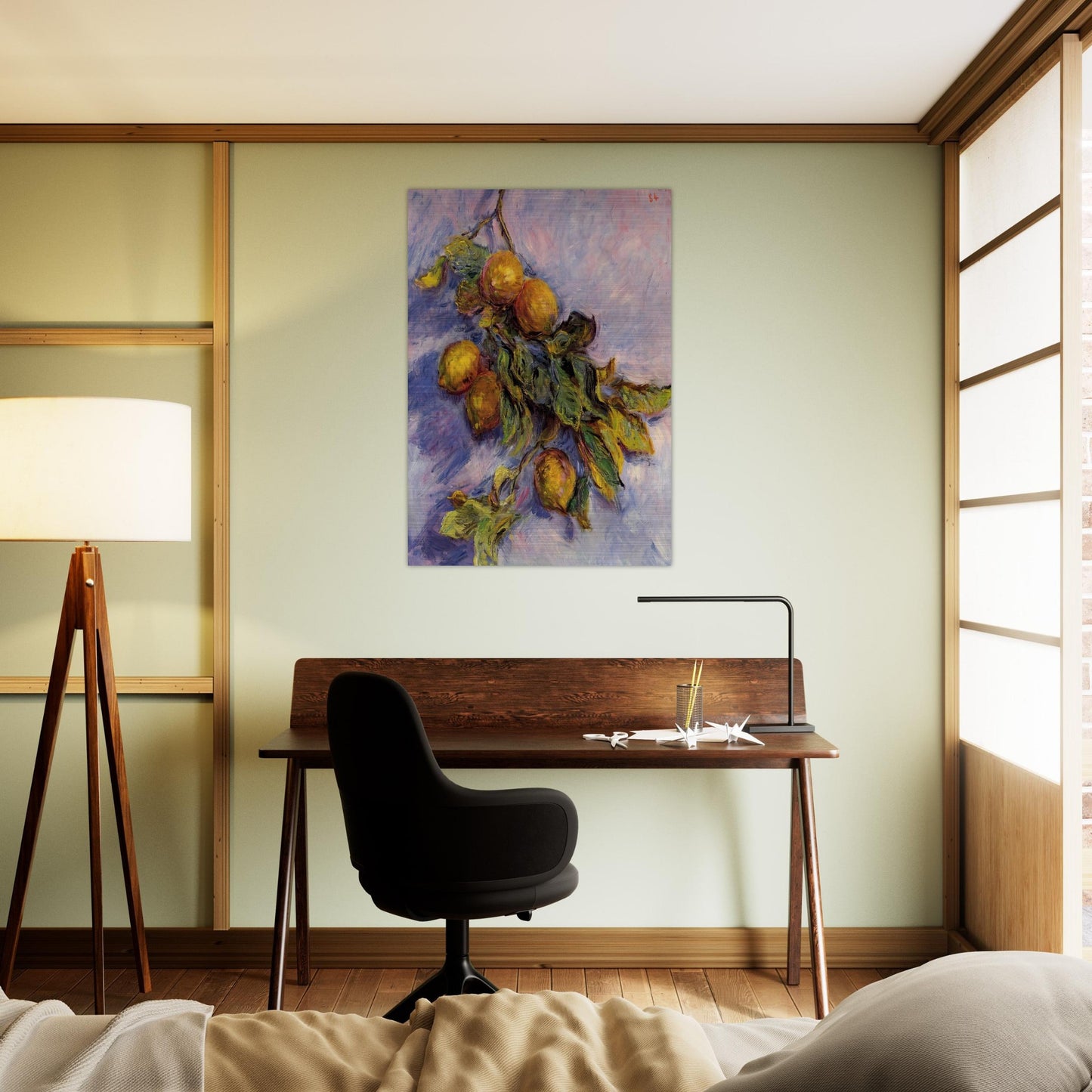 Branch of Lemons - claude monet Brushed Aluminum Print - 70x100 cm / 28x40 inches | claude monet Aluminum Print | claude monet Prints