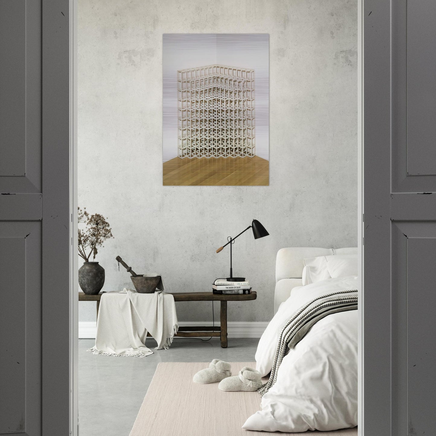 Corner Piece No. 2 - Sol LeWitt Brushed Aluminum Print - 70x100 cm / 28x40 inches | Sol LeWitt Aluminum Print | Sol LeWitt Prints