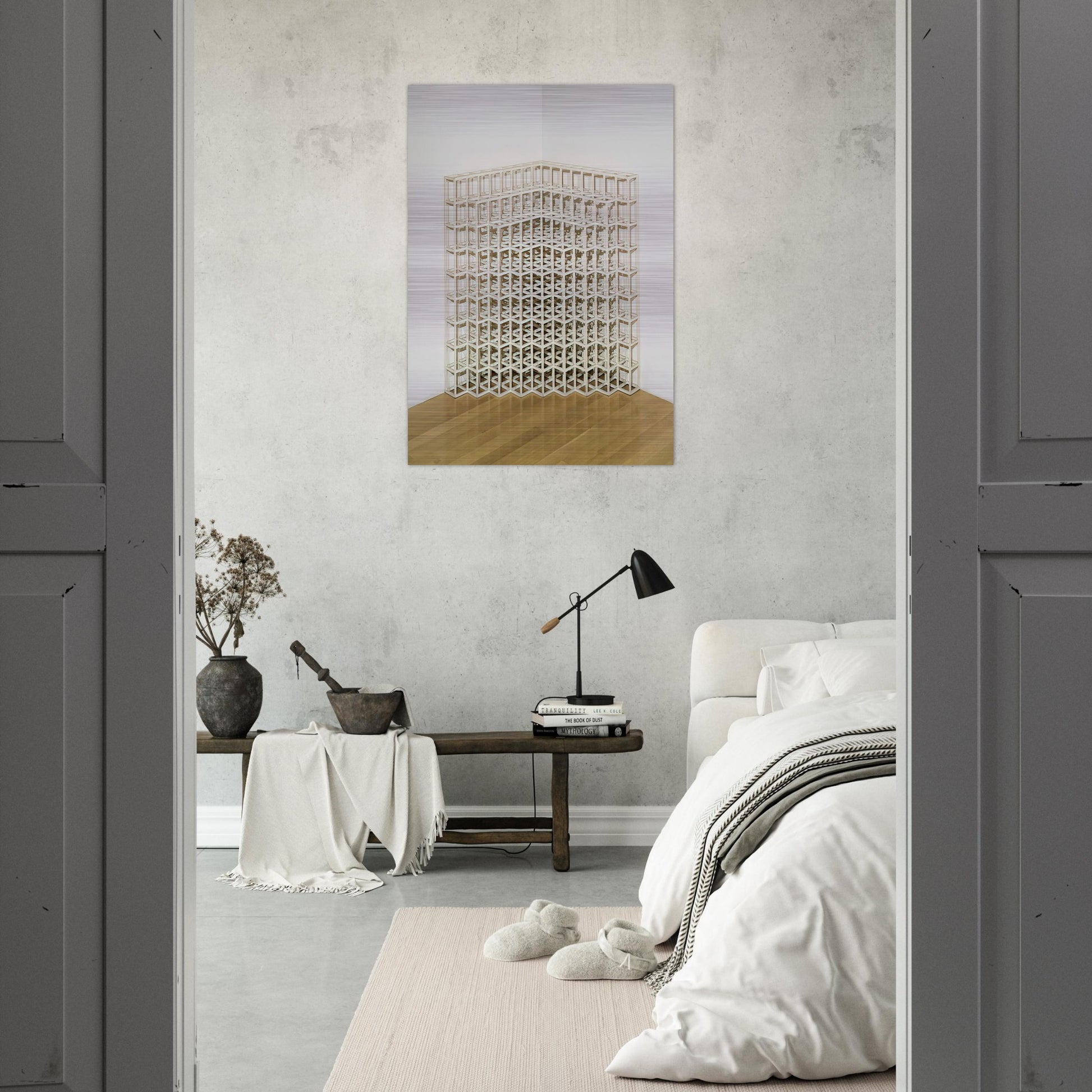 Corner Piece No. 2 - Sol LeWitt Brushed Aluminum Print - 70x100 cm / 28x40 inches | Sol LeWitt Aluminum Print | Sol LeWitt Prints