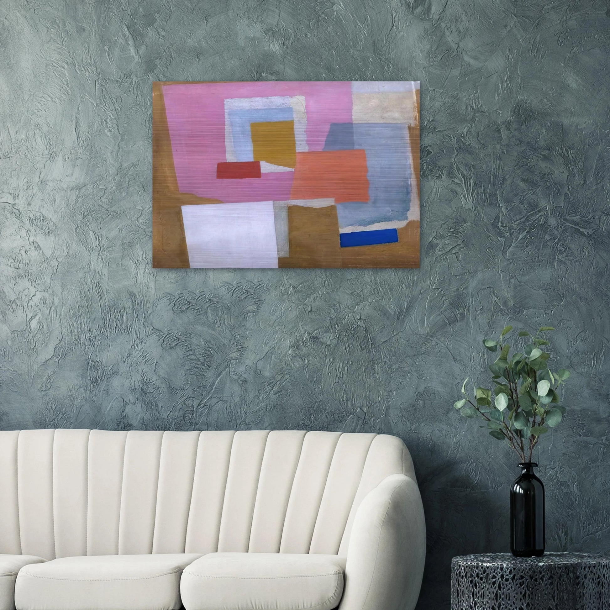 1924 first abstract painting, Chelsea - 1924 - Ben Nicholson Brushed Aluminum Print - 70x100 cm / 28x40 inches | Ben Nicholson Aluminum Print | Ben Nicholson Prints