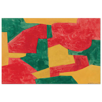 Composition verte, rouge et jaune - 1964 - Serge Poliakoff Art Prints - 100x150 cm / 40x60″ inches | Serge Poliakoff Poster | Serge Poliakoff Prints