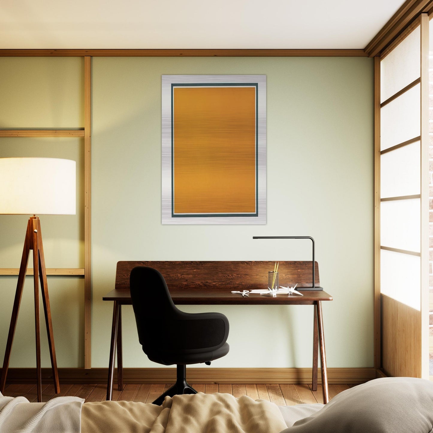 A Square With Colors Superimposed Within a Border - Sol LeWitt Brushed Aluminum Print - 70x100 cm / 28x40 inches | Sol LeWitt Aluminum Print | Sol LeWitt Prints