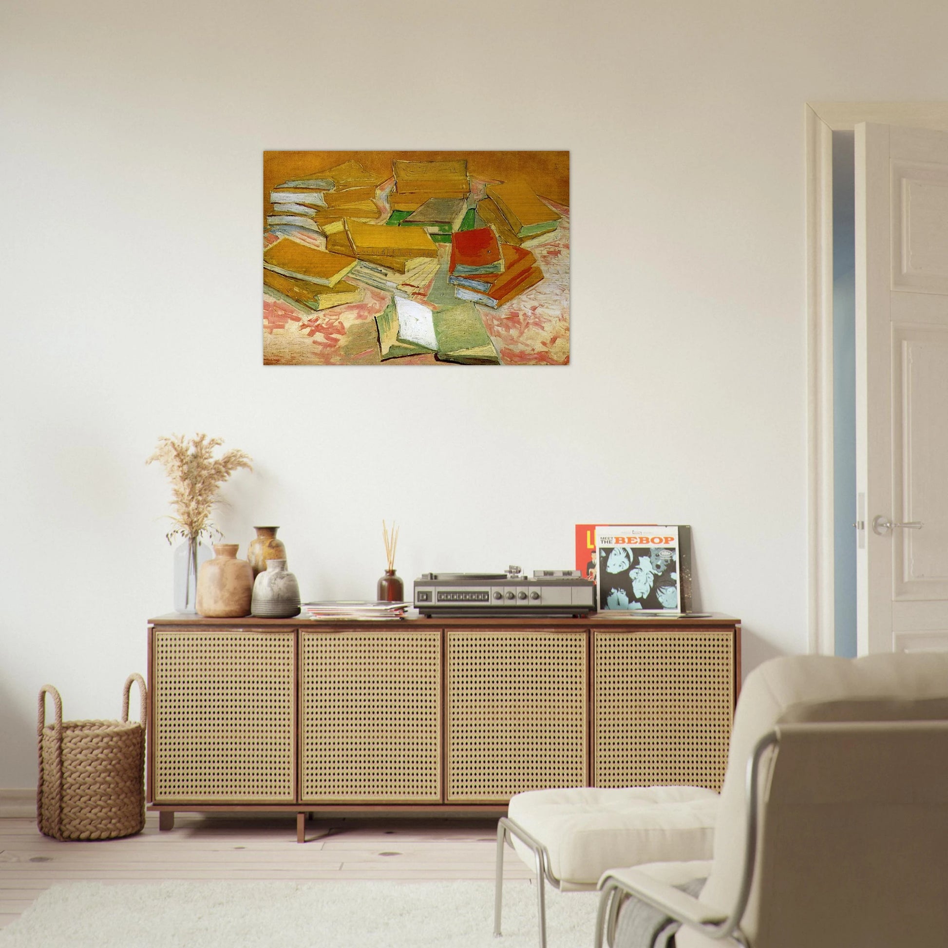Still Life - French Novels - Vincent van Gogh Brushed Aluminum Print - 70x100 cm / 28x40 inches | Vincent van Gogh Aluminum Print | Vincent van Gogh Prints