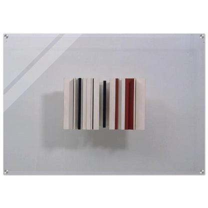 RELIEF CONSTRUCTION IN WHITE BLACK AND MAROON 1963 - Victor Pasmore Acrylic Print - 70x100 cm / 28x40″ inches