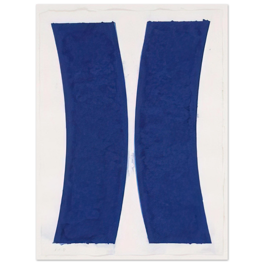 Ellsworth Kelly - Colored Paper Image V  Blue Curves  from Colored Paper Images  75x100 cm / 30x40inches Fine Art Poster