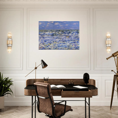 Waves Breaking - claude monet Brushed Aluminum Print - 70x100 cm / 28x40 inches | claude monet Aluminum Print | claude monet Prints