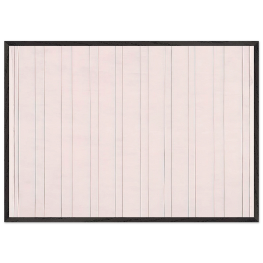 Praise - Agnes Martin 70x100 cm / 28x40 inches Framed Art Print – Black Wooden Frame