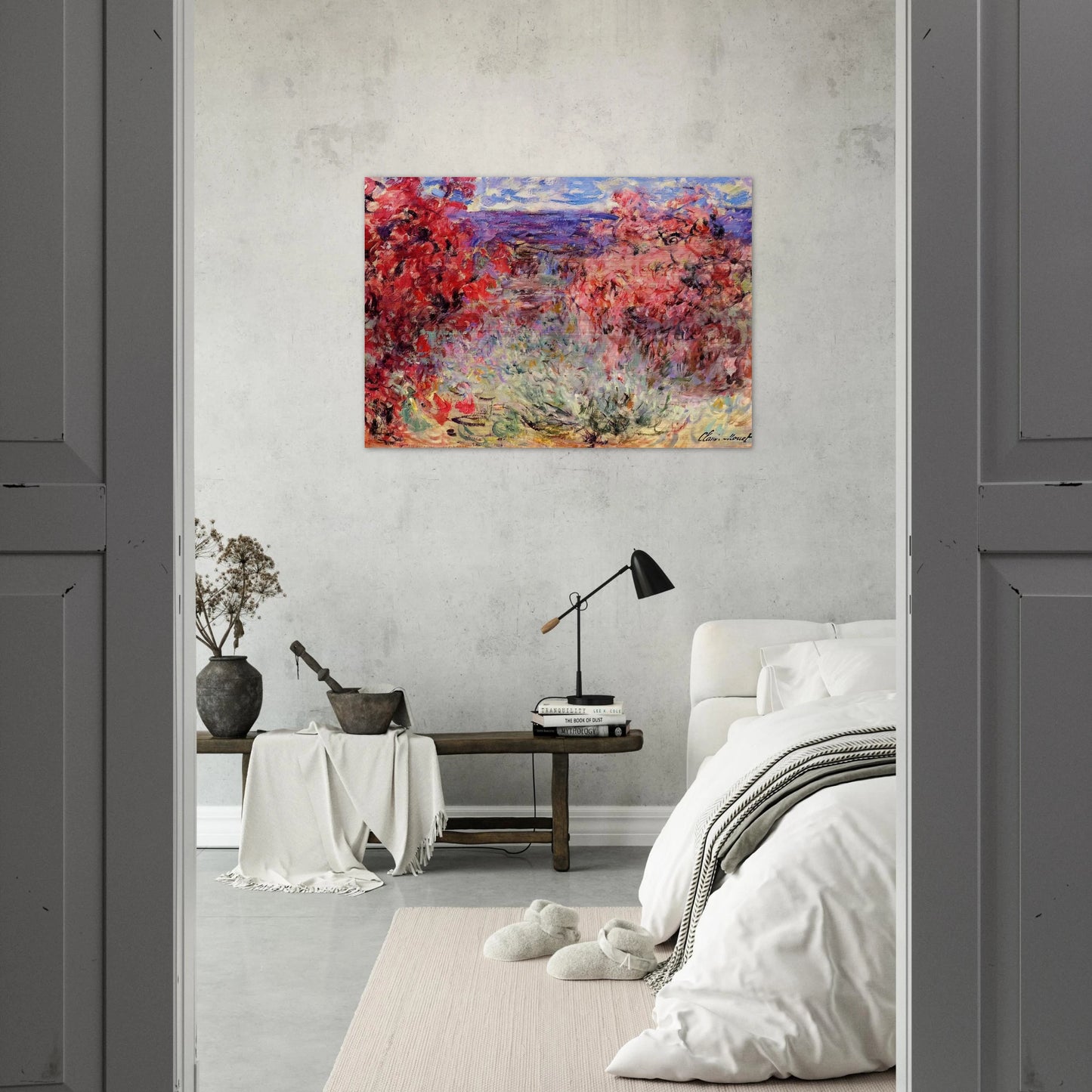 The House among the Roses - claude monet Brushed Aluminum Print - 70x100 cm / 28x40 inches | claude monet Aluminum Print | claude monet Prints
