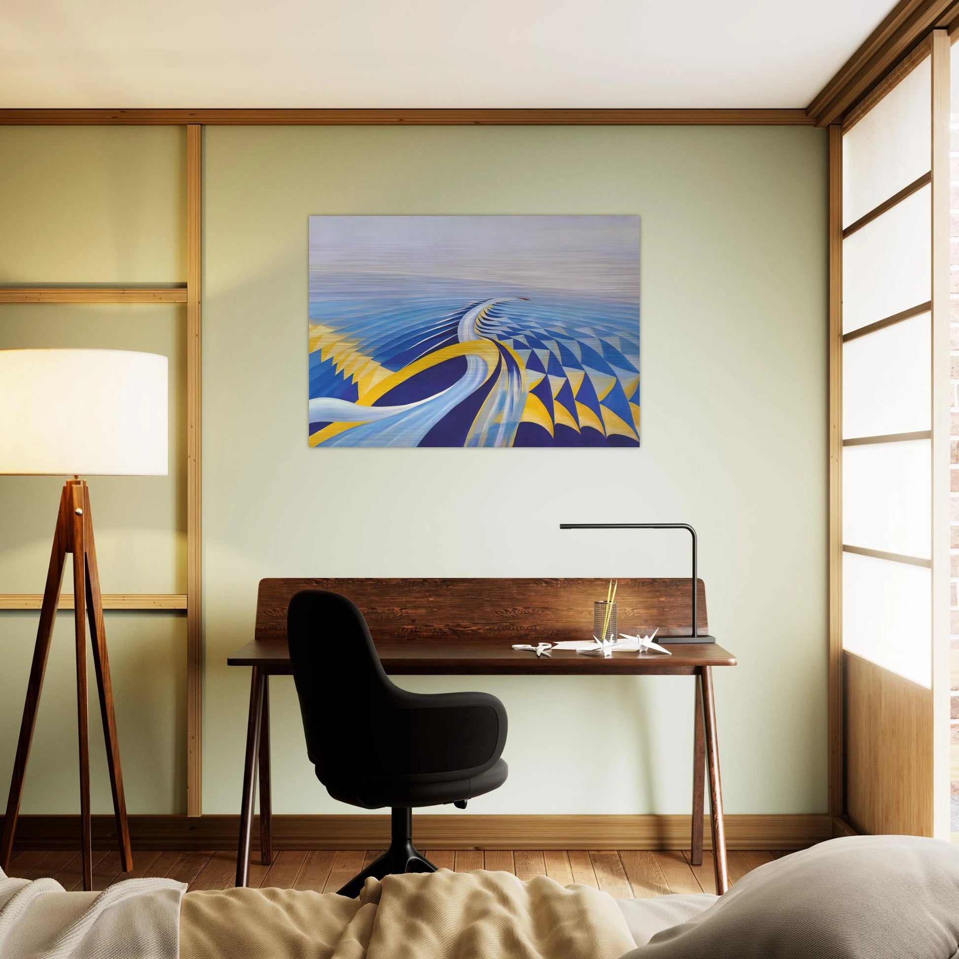 Speeding Motorboat - 1923 - Benedetta Cappa Brushed Aluminum Print - 70x100 cm / 28x40 inches | Benedetta Cappa Aluminum Print | Benedetta Cappa Prints