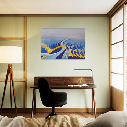 Speeding Motorboat - 1923 - Benedetta Cappa Brushed Aluminum Print - 70x100 cm / 28x40 inches | Benedetta Cappa Aluminum Print | Benedetta Cappa Prints